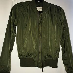 Army green bomber jacket